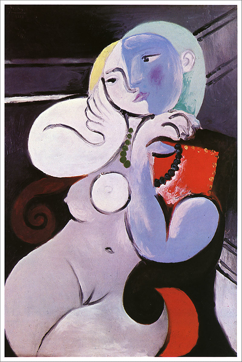 Artist Pablo Picasso Poster Print of Painting Nude Woman in a Red Armchair