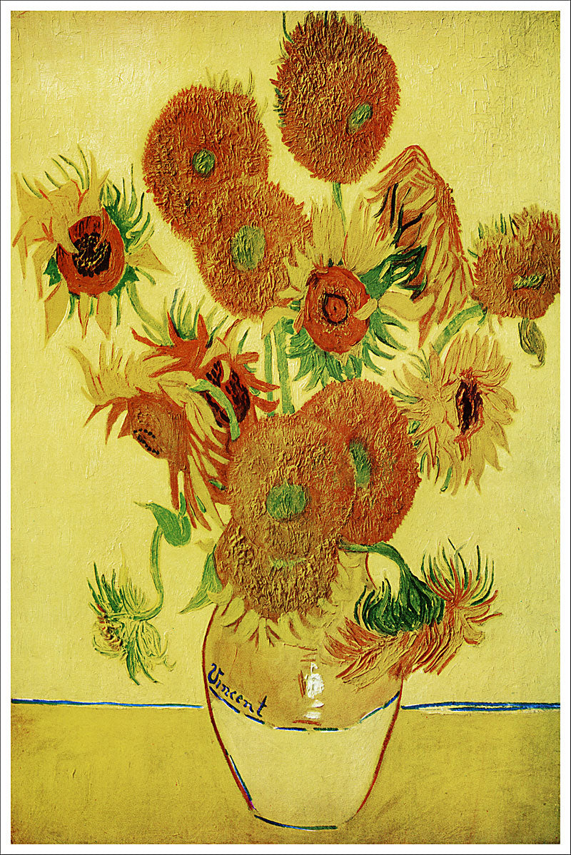 Artist Vincent Van Gogh Fine Art Poster Print of Painting Still Life Sunflowers