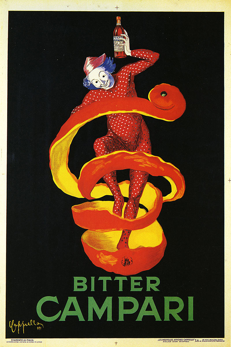 Bitter Campari Artist Leonetto Cappiello Vintage Liqour Advertisement Fine Art Poster Print