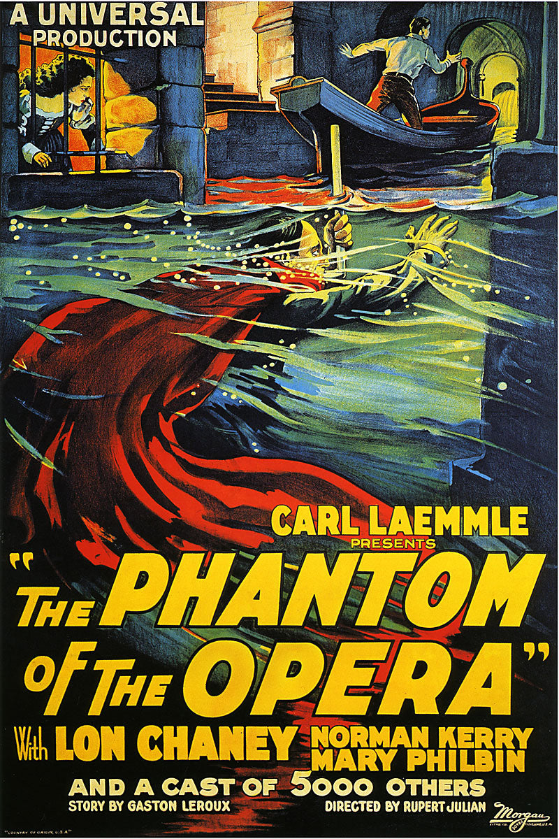 The Phantom of The Opera Vintage Horror Movie Poster 1